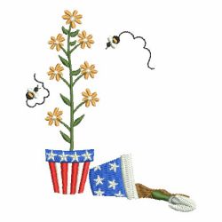 Patriotic Birdhouse 05 machine embroidery designs