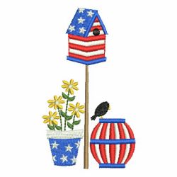 Patriotic Birdhouse 10 machine embroidery designs