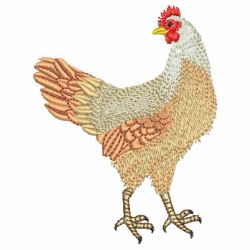 Rooster & Hen 02 machine embroidery designs