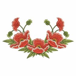 Poppies 08(Md) machine embroidery designs