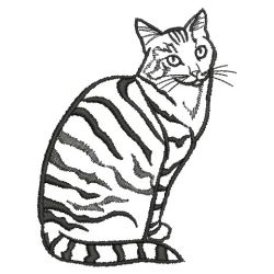 Cat Outlines 04(Md) machine embroidery designs