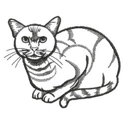 Cat Outlines 06(Lg) machine embroidery designs