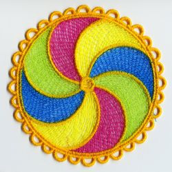 FSL Swirl Candy Coasters 03 machine embroidery designs
