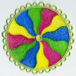 FSL Swirl Candy Coasters 09 machine embroidery designs