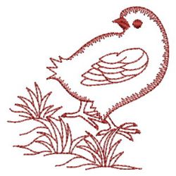 Redwork Chickens 01(Md) machine embroidery designs