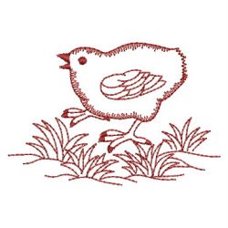 Redwork Chickens 02(Md) machine embroidery designs