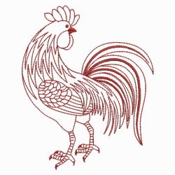 Redwork Chickens 06(Sm) machine embroidery designs