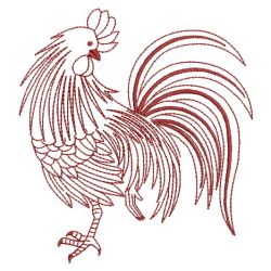 Redwork Chickens 08(Sm) machine embroidery designs
