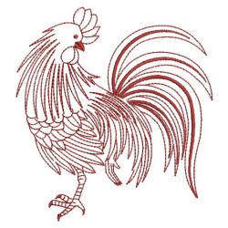 Redwork Chickens 08(Lg) machine embroidery designs