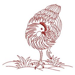 Redwork Chickens 09(Lg) machine embroidery designs