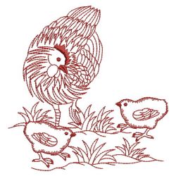 Redwork Chickens 10(Sm) machine embroidery designs