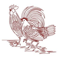 Redwork Chickens 13(Lg) machine embroidery designs