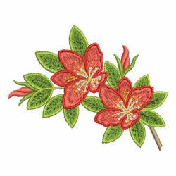 Red Azaleas 05(Sm) machine embroidery designs