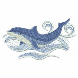 Dolphin in Waves 06(Lg) machine embroidery designs