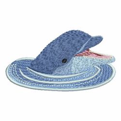 Dolphin in Waves 07(Sm) machine embroidery designs