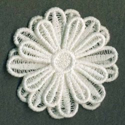 3D FSL White Flowers 01 machine embroidery designs