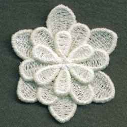 3D FSL White Flowers 02 machine embroidery designs