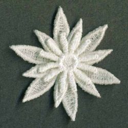 3D FSL White Flowers 06 machine embroidery designs