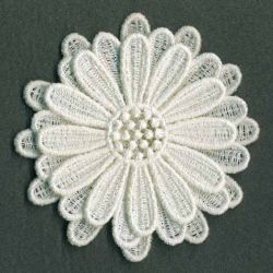 3D FSL White Flowers 08 machine embroidery designs