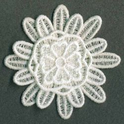 3D FSL White Flowers 10 machine embroidery designs