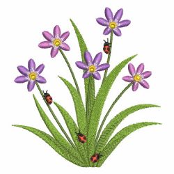 Spring Ladybugs 01(Md) machine embroidery designs