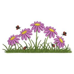 Spring Ladybugs 04(Lg) machine embroidery designs