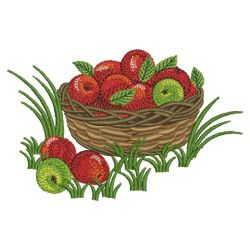 Basket Of Apples 04(Sm) machine embroidery designs