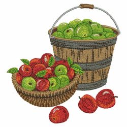 Basket Of Apples 06(Md) machine embroidery designs