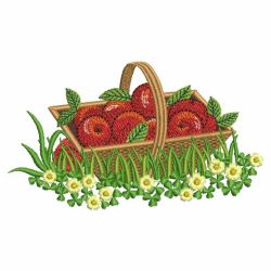 Basket Of Apples 08(Lg) machine embroidery designs