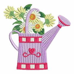 Flowering Watering Can 05 machine embroidery designs