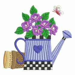 Flowering Watering Can 06 machine embroidery designs