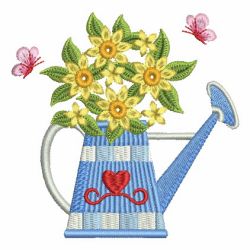 Flowering Watering Can 09 machine embroidery designs