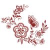 Redwork Floral Butterflies 2 09(Sm)