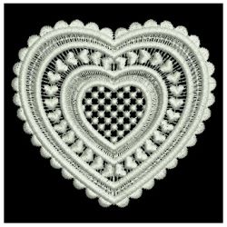 FSL White Hearts 09 machine embroidery designs