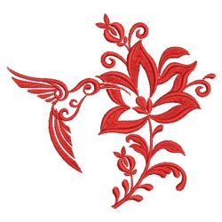 Damask Hummingbird 04(Lg) machine embroidery designs