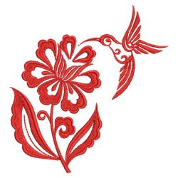 Damask Hummingbird 05(Lg) machine embroidery designs