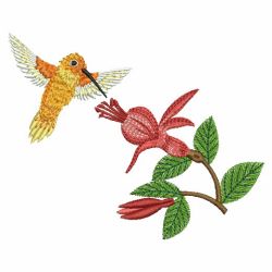 Hummingbirds & Flowers 03(Md) machine embroidery designs