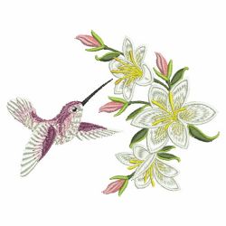 Hummingbirds & Flowers 10(Lg) machine embroidery designs