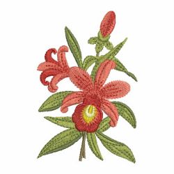 Orchids machine embroidery designs