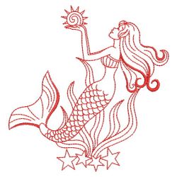 Redwork Mermaids 06(Lg)