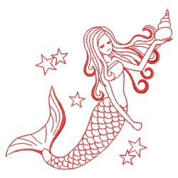 Redwork Mermaids 08(Sm) machine embroidery designs