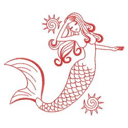 Redwork Mermaids 09(Md) machine embroidery designs