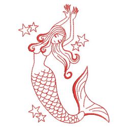 Redwork Mermaids 10(Sm) machine embroidery designs