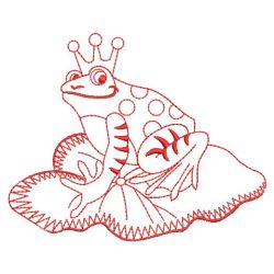 Redwork Frog Prince(Md) machine embroidery designs