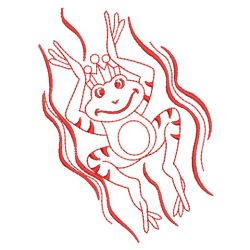 Redwork Frog Prince 06(Lg) machine embroidery designs