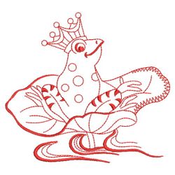 Redwork Frog Prince 08(Sm) machine embroidery designs