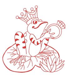Redwork Frog Prince 09(Md) machine embroidery designs