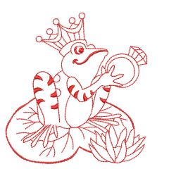 Redwork Frog Prince 09(Sm) machine embroidery designs