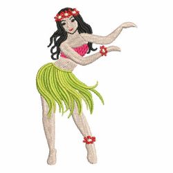 Hula Girls 05 machine embroidery designs