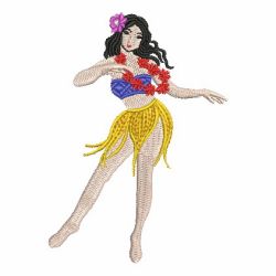 Hula Girls 06 machine embroidery designs